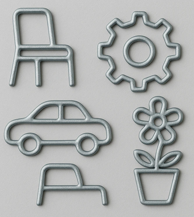 Wzory giętych drutów